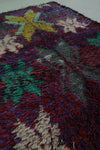 Vibrant Moroccan Berber Rug 2.7 X 6.1 Feet - Handmade Floral Motif