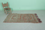 Old Vintage Handmade Berber Rug | 2.5 x 5.1 ft