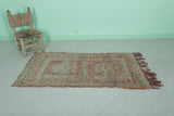 Old Vintage Handmade Berber Rug | 2.5 x 5.1 ft
