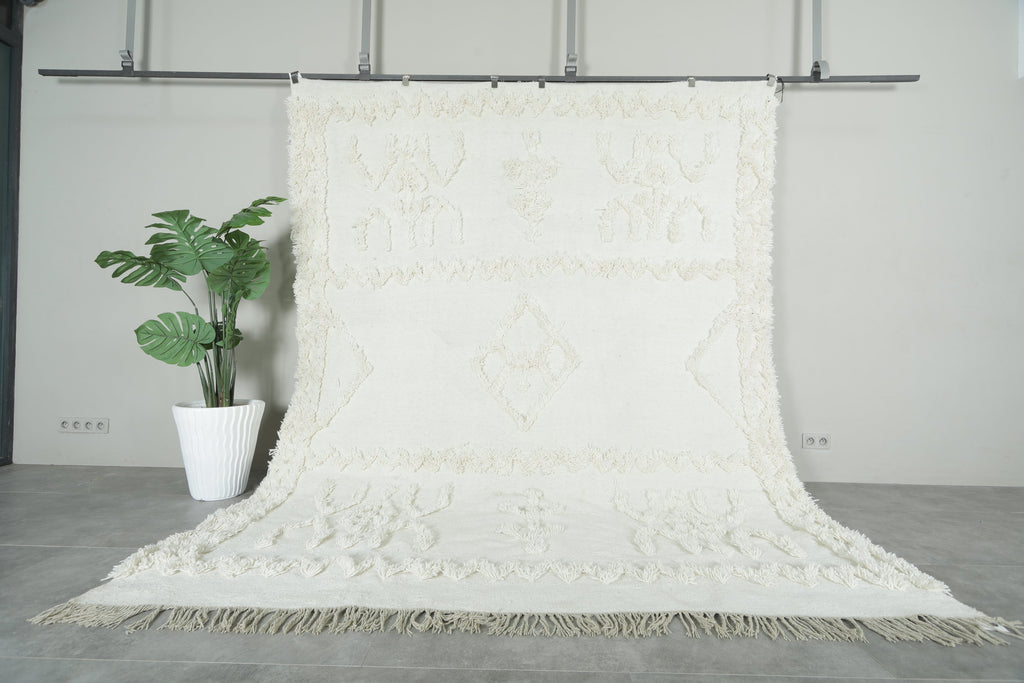 White berber Moroccan rug - Custom size