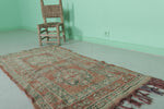 Old Vintage Handmade Berber Rug | 2.5 x 5.1 ft