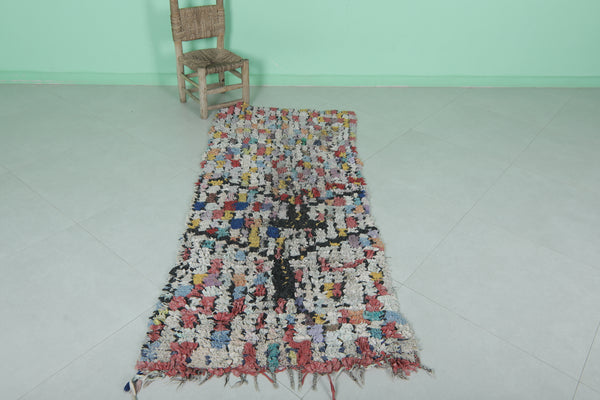 Colorful berber handmade Moroccan rug – 2.6 FT X 6.2 FT | Unique boho decor