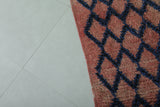 Vintage Handmade Runner Rug – 3.1 x 12.8 FT, Long Moroccan Hallway Carpet