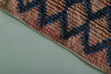 Vintage Handmade Runner Rug – 3.1 x 12.8 FT, Long Moroccan Hallway Carpet