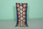 Vibrant Moroccan Berber Rug 2.1 X 5.8 Feet - Colorful Diamond Pattern Handmade