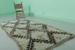 Handwoven Moroccan Berber Rug - Vintage Diamond Design | 2.8 X 6.7 Feet