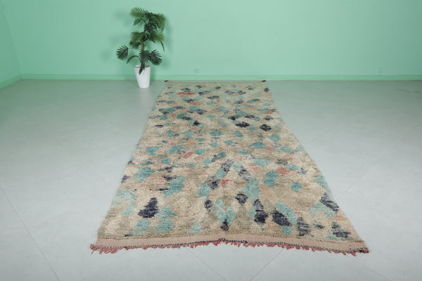 Vintage handmade Moroccan hallway rug – 5.1 x 11.7 FT, timeless elegance