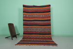 Vintage Moroccan Kilim Rug - Handwoven 5.2 FT X 8.8 FT | Bohemian Home Decor