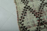 Handwoven Moroccan Berber Rug - Vintage Diamond Design | 2.8 X 6.7 Feet