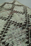 Handwoven Moroccan Berber Rug - Vintage Diamond Design | 2.8 X 6.7 Feet