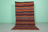 Vintage Moroccan Kilim Rug - Handwoven 5.2 FT X 8.8 FT | Bohemian Home Decor