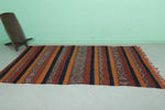 Vintage Moroccan Kilim Rug - Handwoven 5.2 FT X 8.8 FT | Bohemian Home Decor