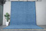 Handwoven Moroccan Rug – Elegant Blue Design - Wool Rug