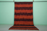 Large Vintage Moroccan Kilim Rug 6.4 x 12.2 FT – Striped Handwoven Design