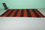 Large Vintage Moroccan Kilim Rug 6.4 x 12.2 FT – Striped Handwoven Design