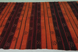 Large Vintage Moroccan Kilim Rug 6.4 x 12.2 FT – Striped Handwoven Design