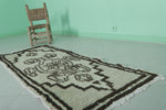 Handwoven Moroccan Berber Rug - Ivory & Brown | Authentic Artisan