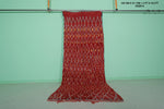 Red moroccan rug 4 FT X 10.2 FT