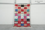 3.4 FT x 5.9 FT Colorful Handmade Moroccan Azilal Carpet - Patchwork Design
