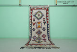 Azilal Berber Moroccan Rug - 3.8 FT X 9 FT | Colorful Handwoven Carpet