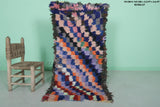 Handmade Moroccan Runner Rug – 2.2 FT x 4.6 FT | Vibrant Geometric Design