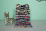 Colorful Moroccan Boucherouite Entryway Rug – 2.4 x 4.7 ft