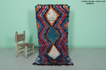 Vintage Colorful Moroccan Berber Rug – 2.5 FT X 6 FT | Bold Boho Charm