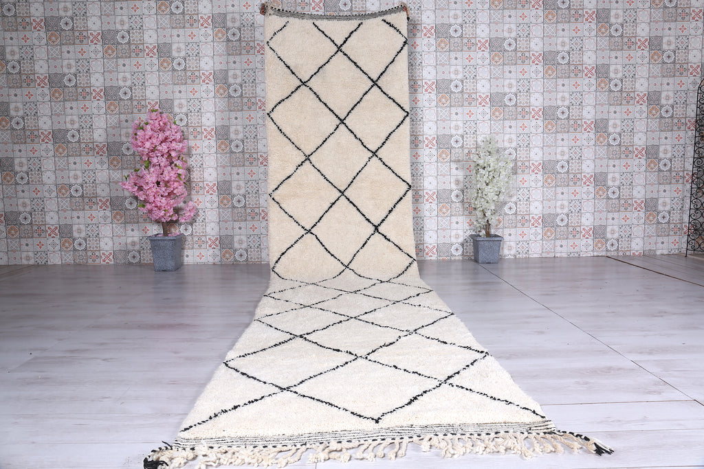 Runner Moroccan Rug - Beni Ourain Hallway Rug - Custom Rug