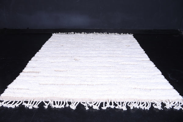 White wool Moroccan rug – Custom size for minimalist spaces