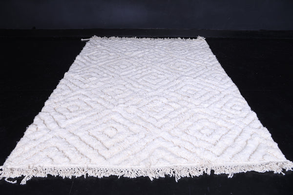 White Moroccan area rug - Custom Wool rug