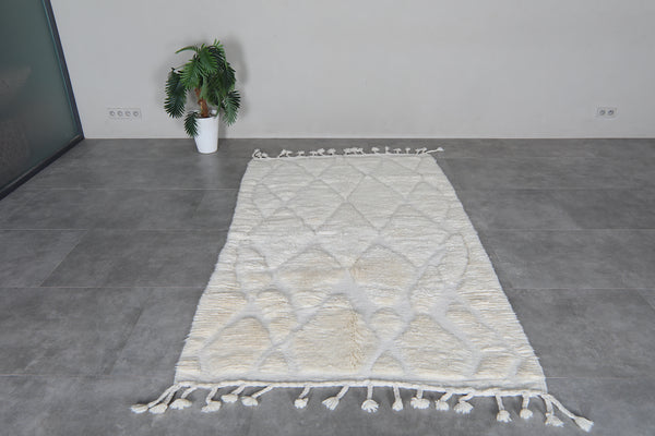 Handmade Moroccan Rug 4.7 x 8.1 Feet - Handmade Berber Rug - Moroccan Wool Rug