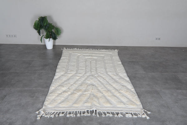 Handmade Moroccan Rug 4.5 x 7.9 Feet - Handmade Berber Rug - Moroccan Wool Rug