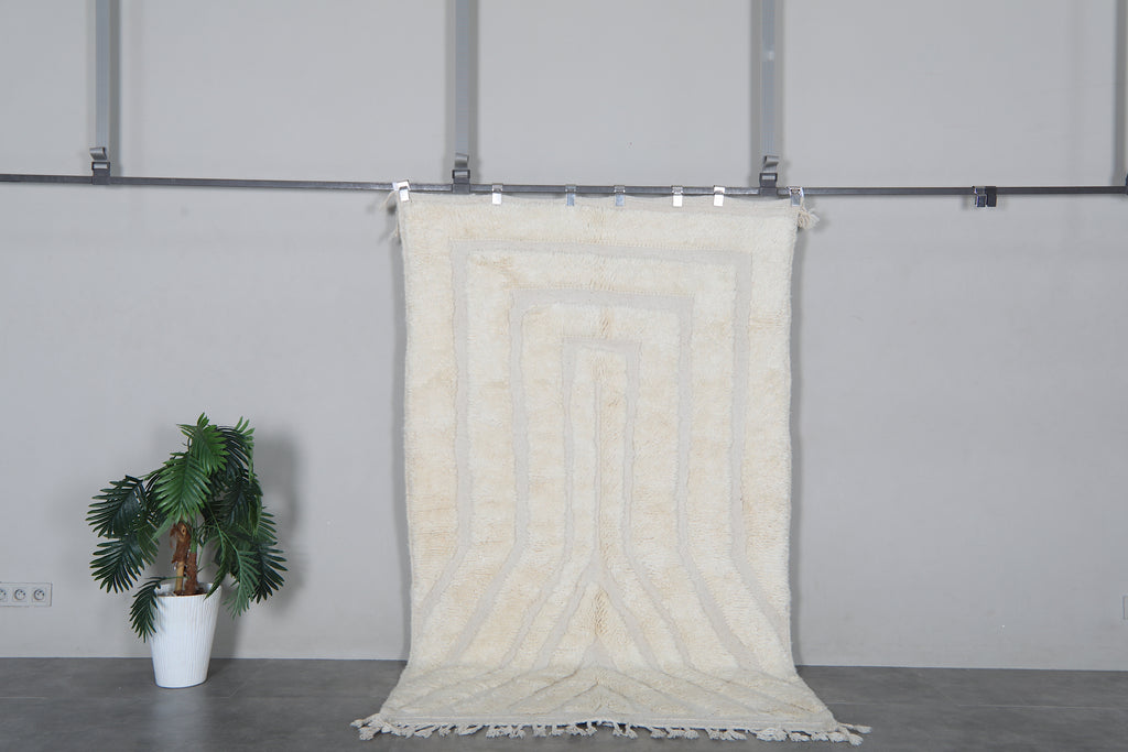 Handmade Moroccan Rug 4.5 x 7.9 Feet - Handmade Berber Rug - Moroccan Wool Rug
