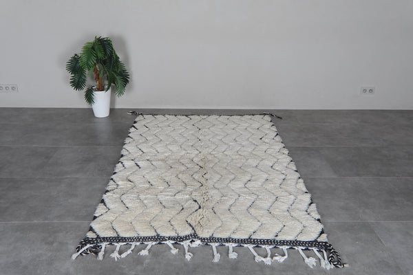 Handmade Moroccan Rug 4.8 x 7.5 Feet - Handmade Berber Rug - Moroccan Wool Rug