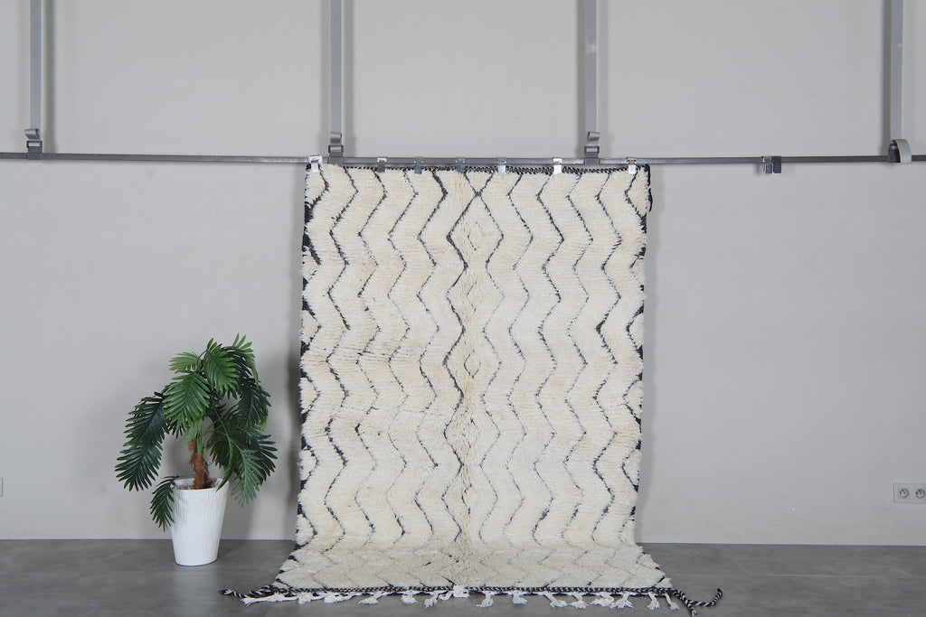 Handmade Moroccan Rug 4.8 x 7.5 Feet - Handmade Berber Rug - Moroccan Wool Rug