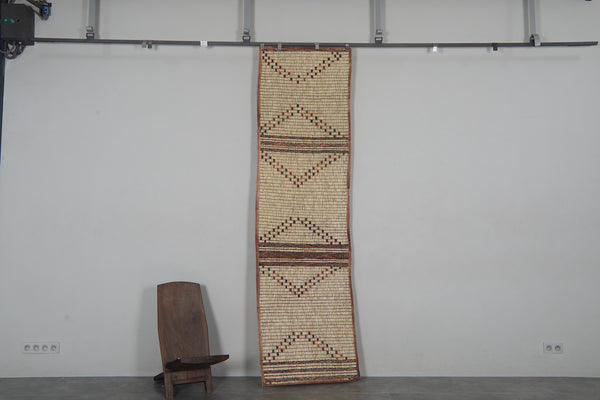 African Tuareg mat 2.5 x 9 feet vintage runner rug - African rug - Tuareg rug
