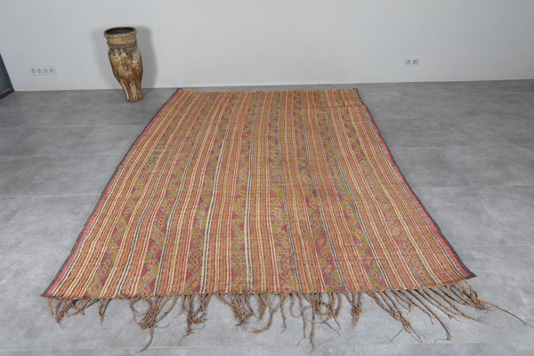 Colorful tuareg rug - Handwoven tribal desert mat - 6.8 FT X 9.7 FT