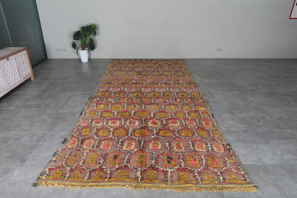 Vintage Moroccan rug - Pink berber shag - 6.1 FT X 13.8 FT