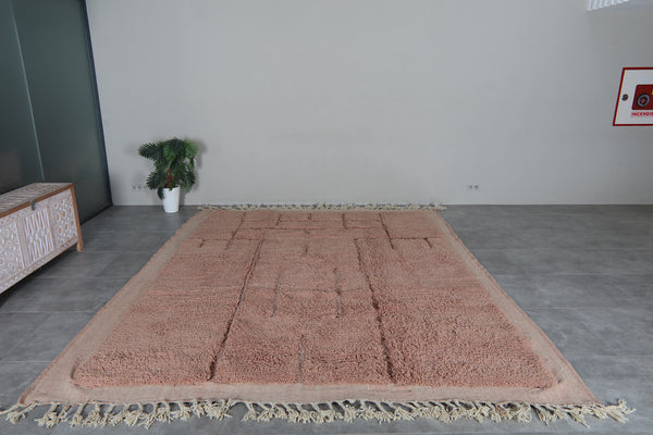 Beige trellis Moroccan rug - Custom wool design