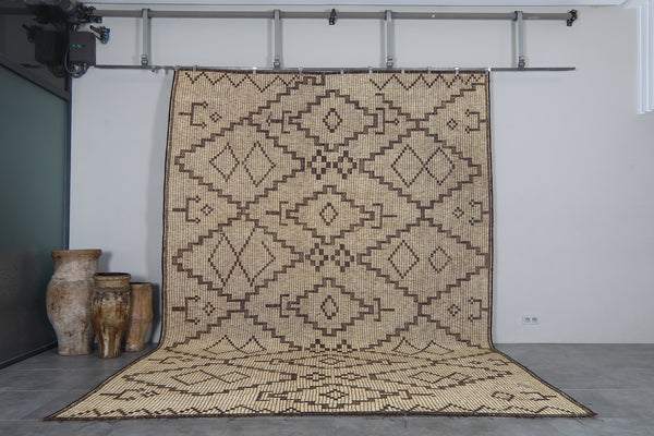 Authentic tuareg mat - Geometric diamond pattern - 10.4 FT X 15.2 FT