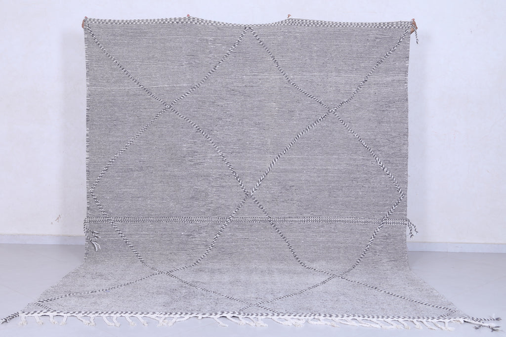 Gray Kilim rug - Moroccan rug -  All wool