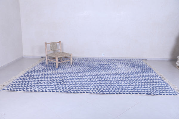 Custom Moroccan blue rug - Handmade rug - All wool