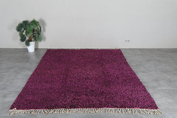 Deep magenta moroccan mug – Handmade wool berber carpet – Custom size