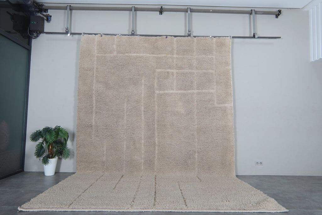 Beige Moroccan rug – Beni Ourain wool rug - Custom rug - Wool rug