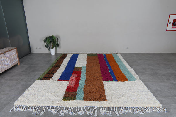 Large Beni Ourain moroccan rug 8.8 x 11.8 feet - Colorful berber wool rug