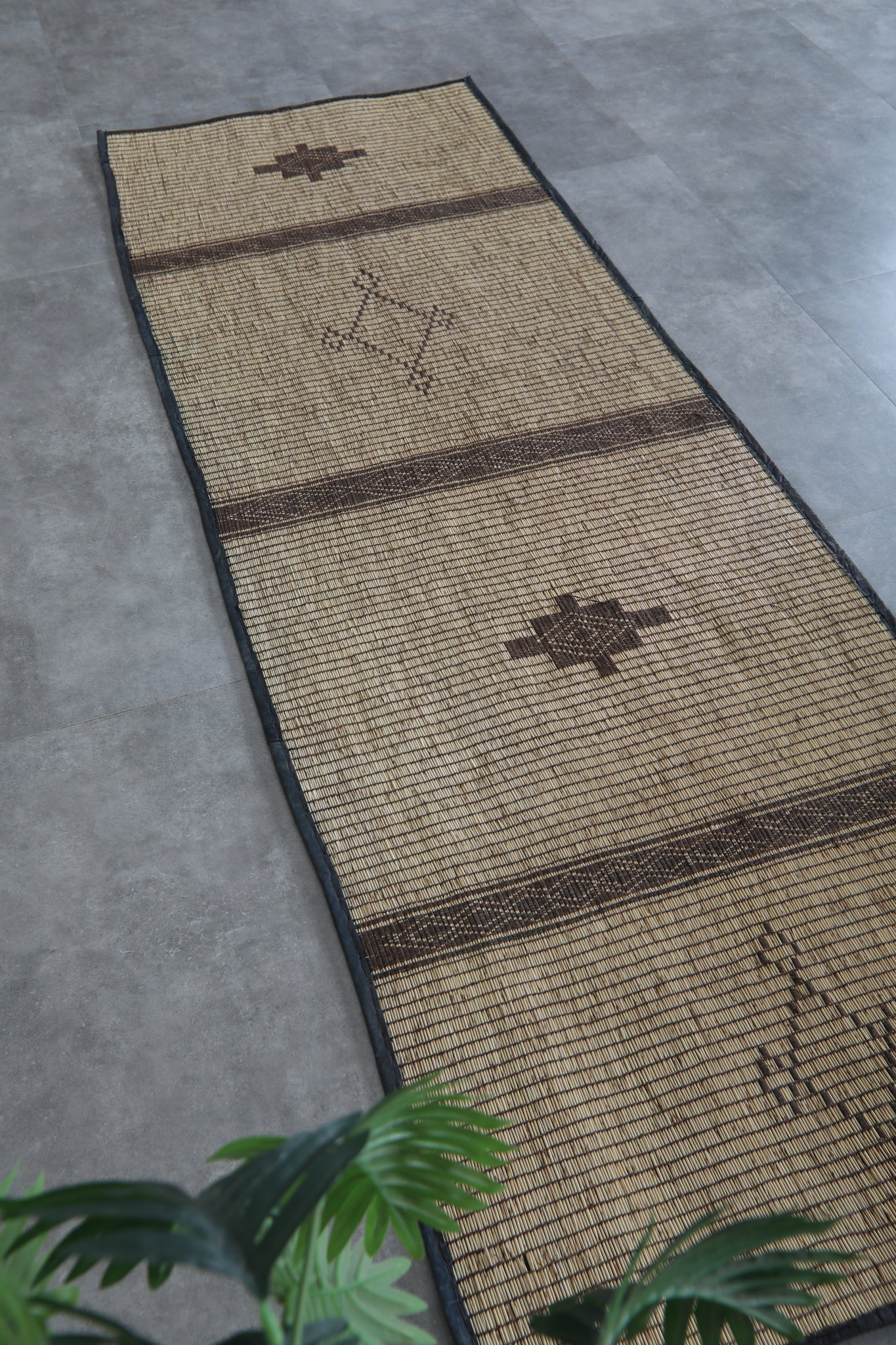 Mauritanian tuareg rug 3 x 9 feet handmade african rug - reed rug ...