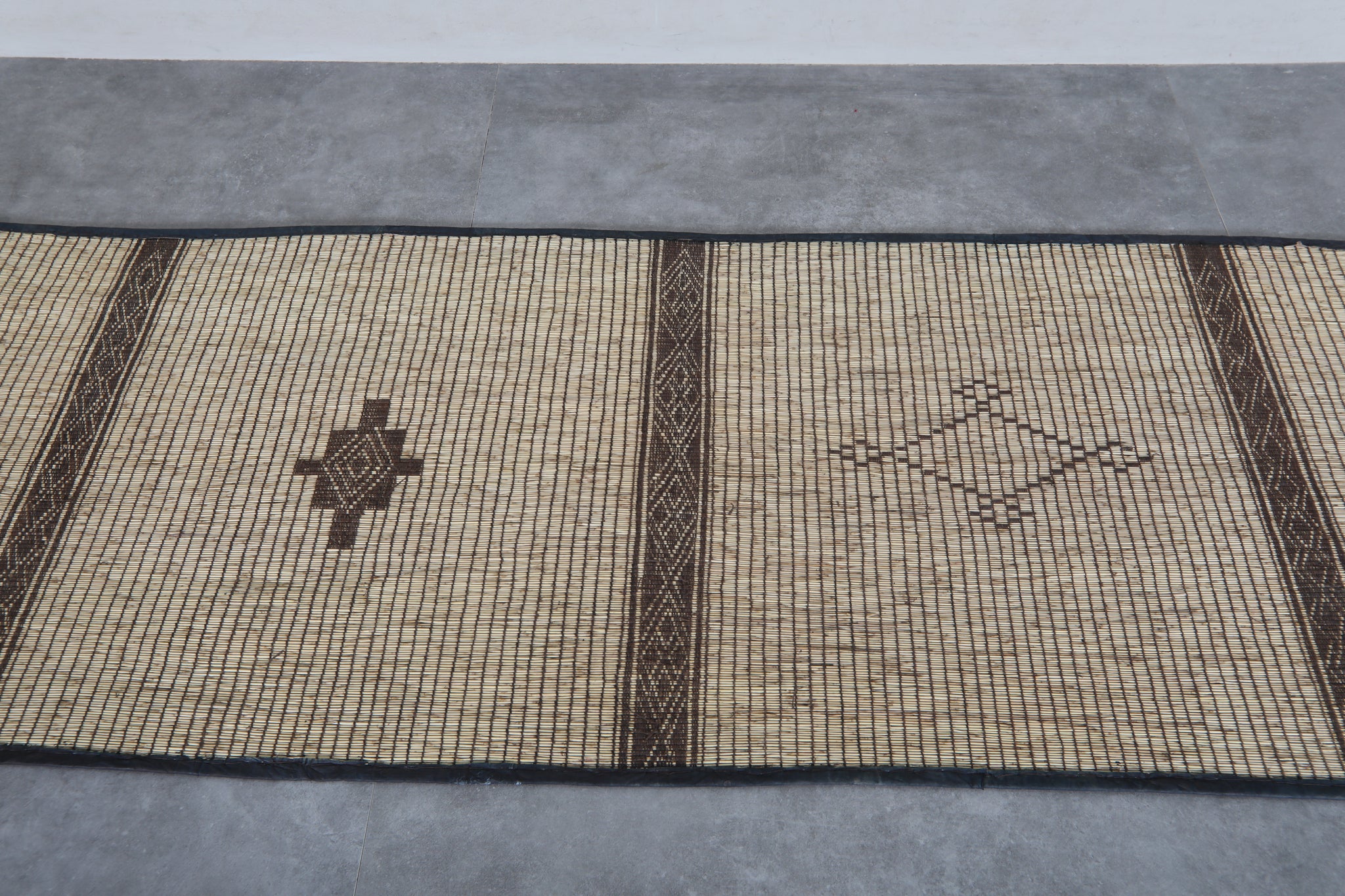 Mauritanian tuareg rug 3 x 9 feet handmade african rug - reed rug ...