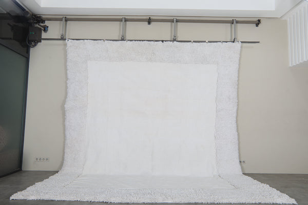 White moroccan rug - Beni ourain wool rug - Custom size
