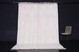 White Custom Moroccan Rug Red patterned