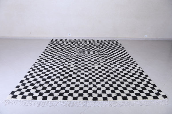 Checkered black & white Moroccan rug – Custom size options